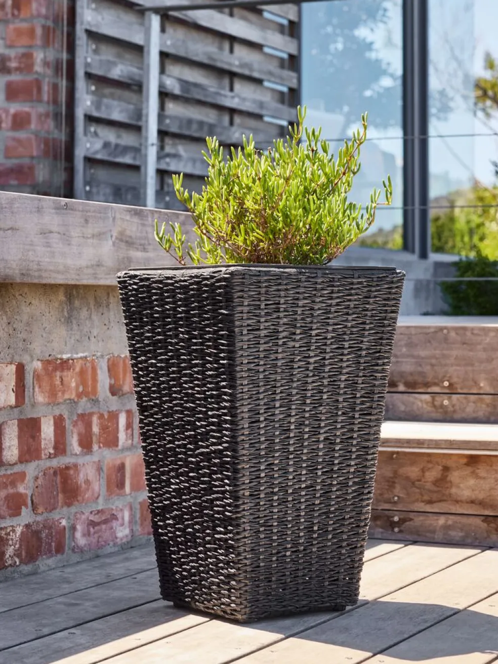 KUBBPanier pour plantes KUBB l30xL30xH50 noir