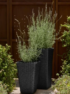 KUBBPanier pour plantes KUBB l30xL30xH50 noir