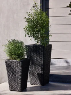 KUBBPanier pour plantes KUBB l36xL36xH70 noir