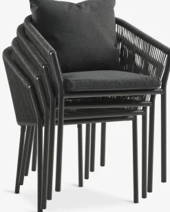 KUMLA + GILJAKUMLA L200 table + 4 GILJA chaises gris