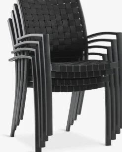 KUMLA + GLOMFJORDKUMLA L200 table gris + 4 GLOMFJORD chaises noir