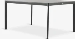 KUMLA + HEMSEDALKUMLA L150 table gris + 4 HEMSEDAL chaises noir