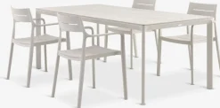 KUMLA + INGSTRUPKUMLA L200 table + 4 INGSTRUP chaises beige