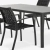 LANGET + GLOMFJORDLANGET L207 table + 4 GLOMFJORD chaises noir