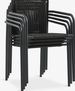 LANGET + KRISTIANSTADLANGET L207 table noir + 4 KRISTIANSTAD chaises vert