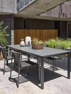 LANGETTable de jardin LANGET l95xL207 noir