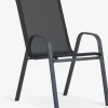 LEKNESChaise empilable LEKNES noir