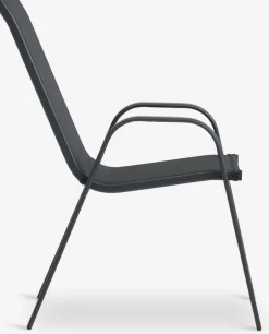 LEKNESChaise empilable LEKNES noir