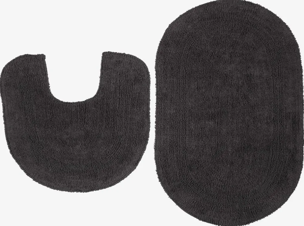 LERDALABasicEnsemble tapis de bain LERDALA 2 pièces anthracite