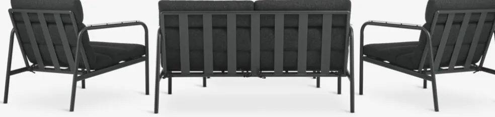 LILLESTROEMEnsemble lounge LILLESTROEM 4 personnes noir