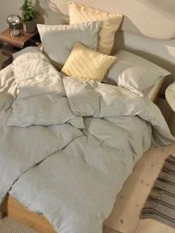 LILLYPlusParure de lit en satin LILLY 240x220 bleu