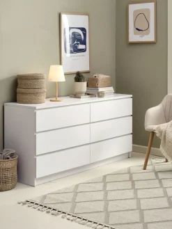 LIMFJORDENCommode 3+3 tiroirs LIMFJORDEN blanc