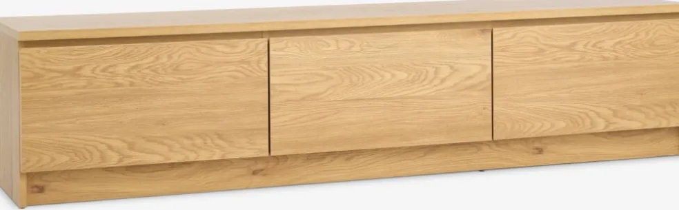 LIMFJORDENMeuble TV LIMFJORDEN 2 tiroirs 1 porte coloris chêne chaud