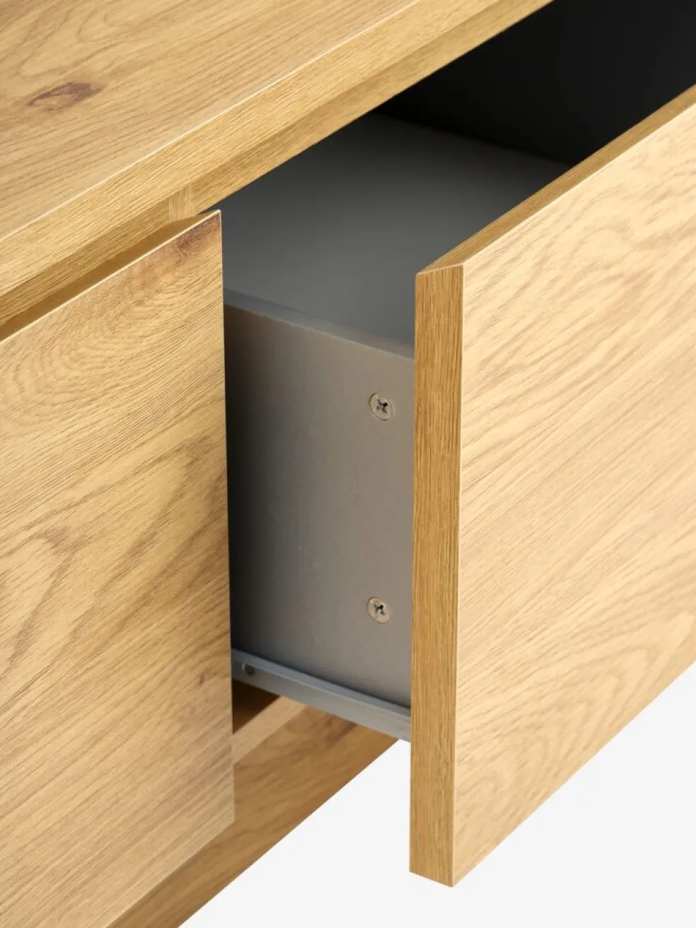 LIMFJORDENMeuble TV LIMFJORDEN 2 tiroirs 1 porte coloris chêne chaud