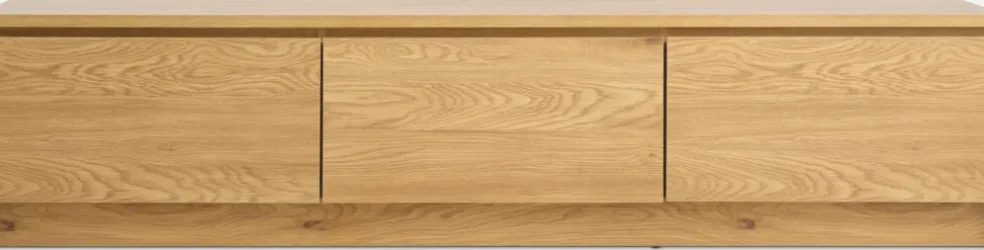 LIMFJORDENMeuble TV LIMFJORDEN 2 tiroirs 1 porte coloris chêne chaud