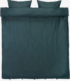 LINDAGoldParure de lit LINDA coton/lin 240x220 pétrole