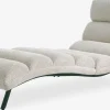 LINDELSEChaise longue d'intérieur LINDELSE tissu teddy beige/noir