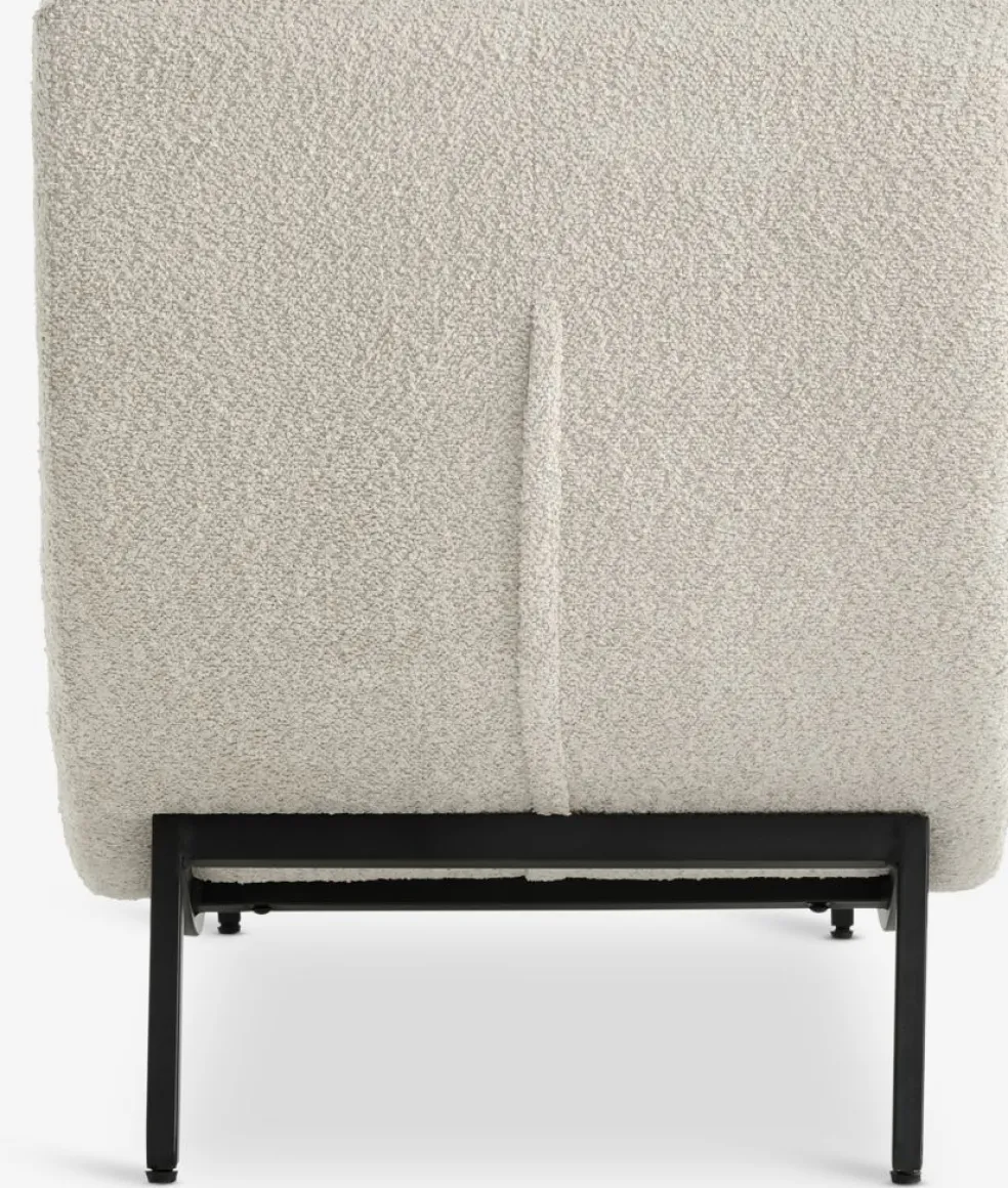 LINDELSEChaise longue d'intérieur LINDELSE tissu teddy beige/noir