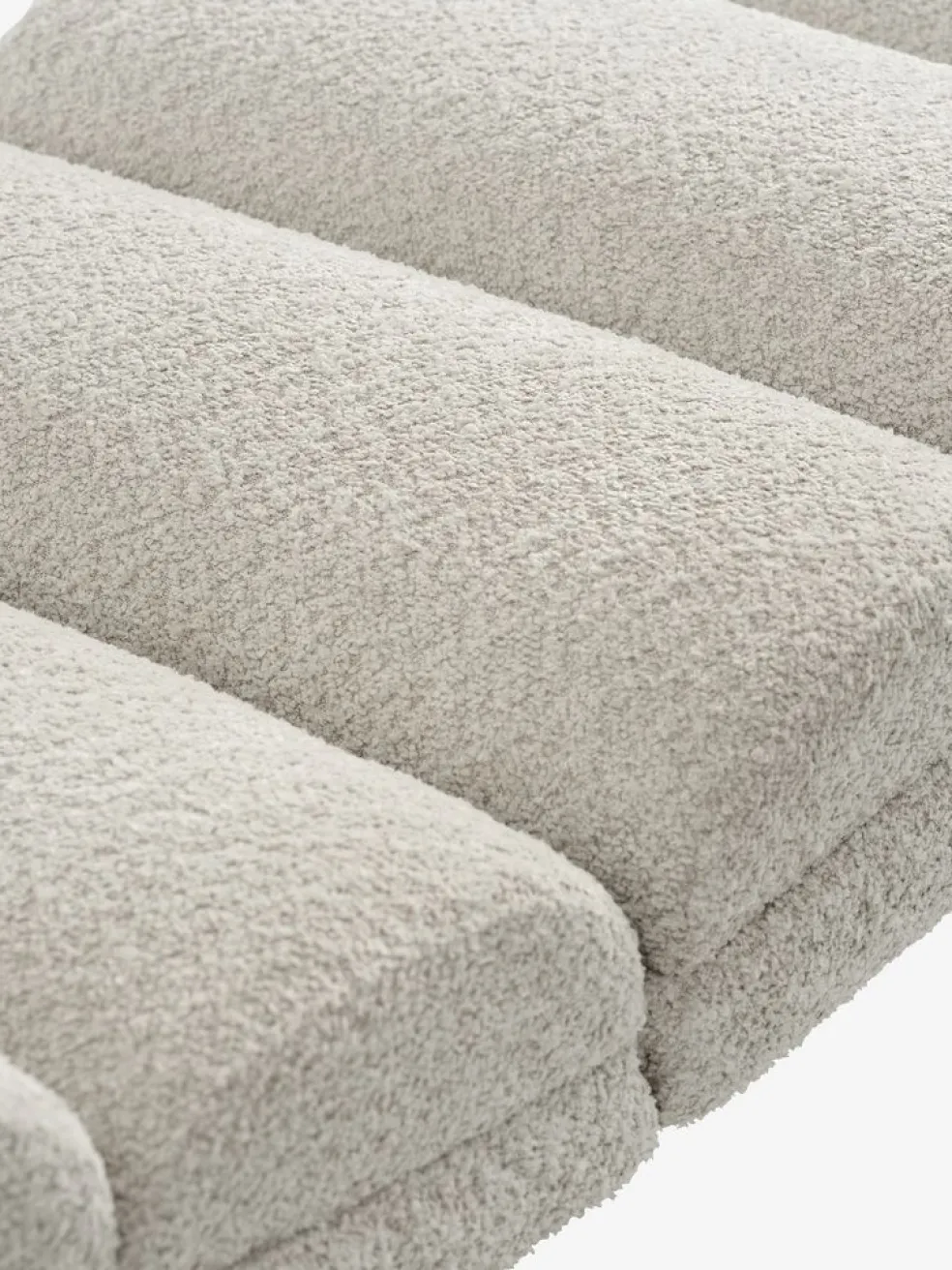 LINDELSEChaise longue d'intérieur LINDELSE tissu teddy beige/noir