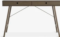 LINDVEDBureau LINDVED 48x120 2 tiroirs coloris chêne foncé