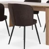 LINTRUP + RISSKOVLINTRUP L190/280 table colo. chêne + 4 RISSKOV chaises brun
