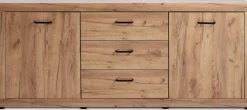 LINTRUPBuffet LINTRUP 2 portes 3 tiroirs coloris chêne naturel