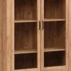 LINTRUPVitrine LINTRUP 2 portes coloris chêne naturel