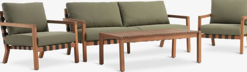 LITSBACKENEnsemble lounge LITSBACKEN 4,5 personnes eucalyptus