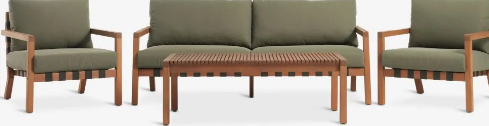 LITSBACKENEnsemble lounge LITSBACKEN 4,5 personnes eucalyptus