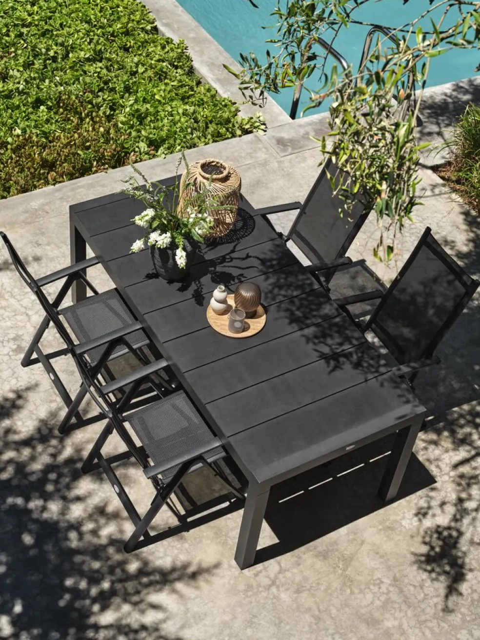 LOMMAChaise inclinable LOMMA noir