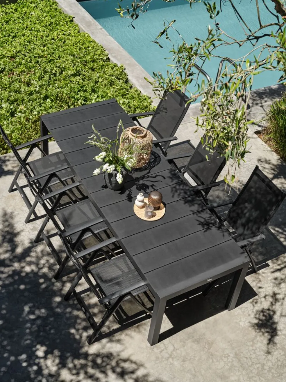 LOMMAChaise inclinable LOMMA noir