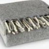 LUNDKARSEPlaid en laine LUNDKARSE 130x170 gris/beige
