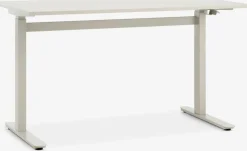 LUNDTOFTBureau hauteur réglable a/vérin à gaz LUNDTOFT 70x130 beige