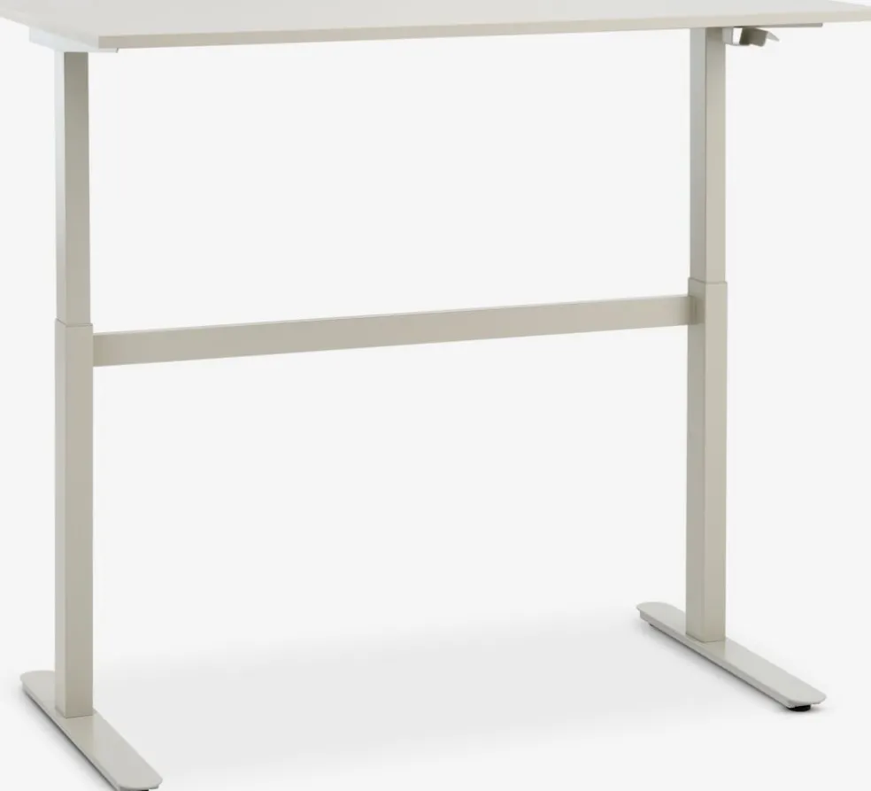 LUNDTOFTBureau hauteur réglable a/vérin à gaz LUNDTOFT 70x130 beige