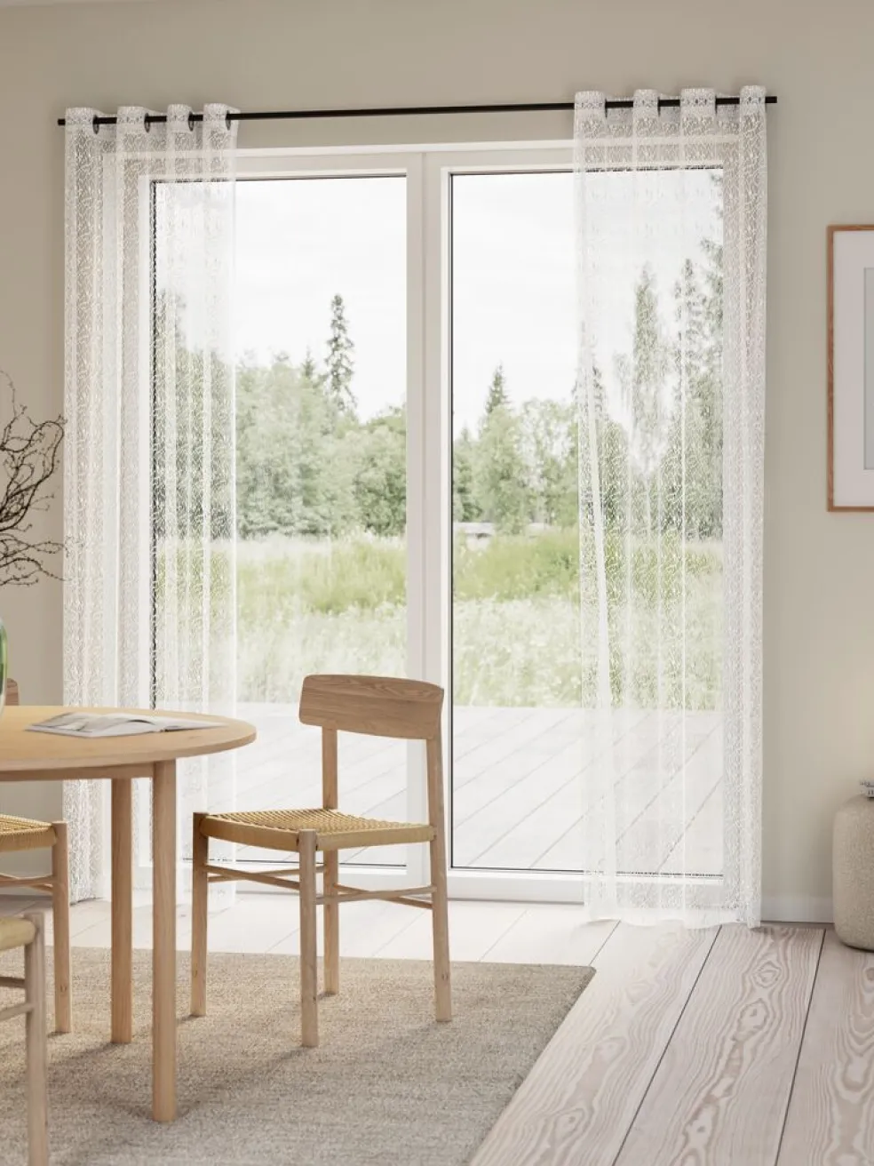 LURORideau LURO 1x140x300 toile crème