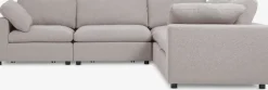 LYBYCanapé modulable LYBY 5 personnes angle tissu sable