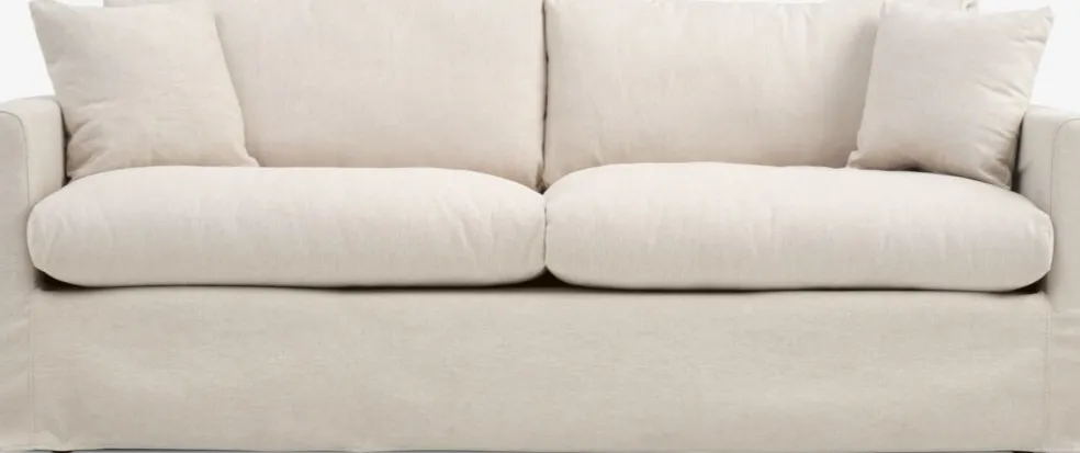 LYNGAACanapé LYNGAA 3 places housse amovible tissu beige
