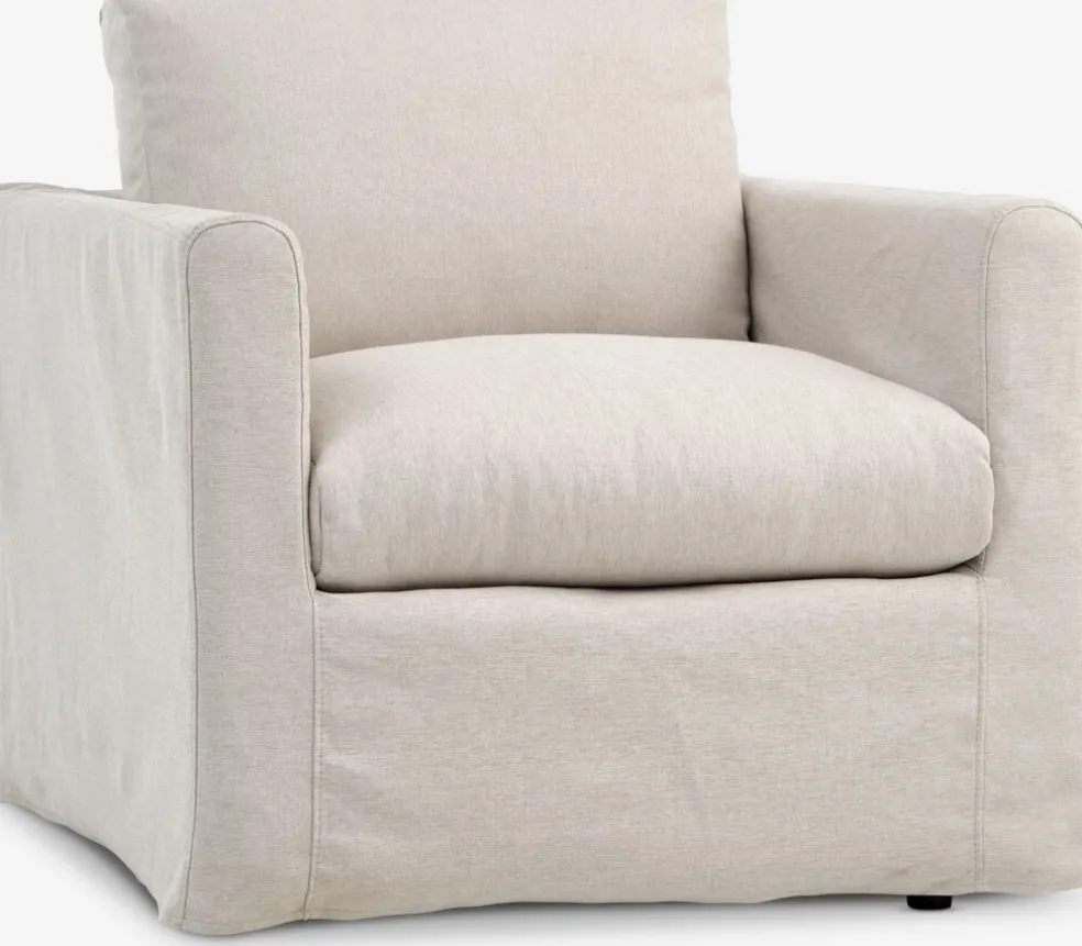 LYNGAAFauteuil LYNGAA housse amovible tissu beige