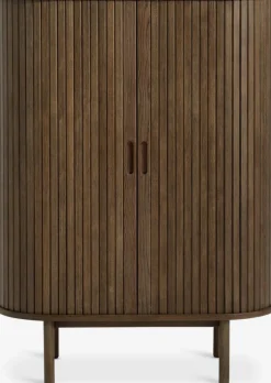 LYNGVIGArmoire LYNGVIG 90 cm 2 portes tambours chêne foncé