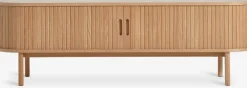 LYNGVIGMeuble TV LYNGVIG 160cm 2 portes tambours chêne naturel