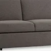 LYSTRUPCanapé convertible LYSTRUP 2 places tissu gris foncé