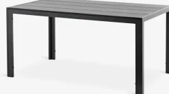 MADERUP + KRISTIANSTADMADERUP L150 table noir + 4 KRISTIANSTAD chaises vert