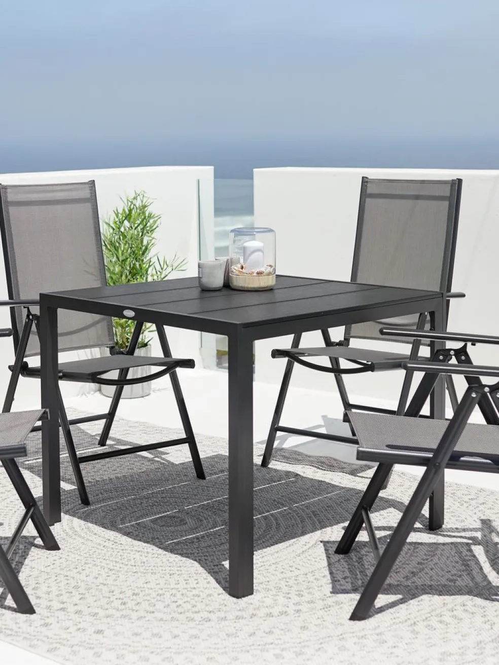 MADERUPTable de jardin MADERUP l90xL90 noir