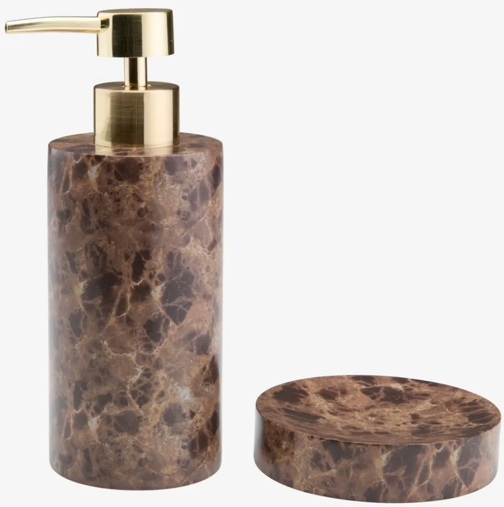 MAKARYDVide-poche MAKARYD Ø10xH2cm effet marbre brun