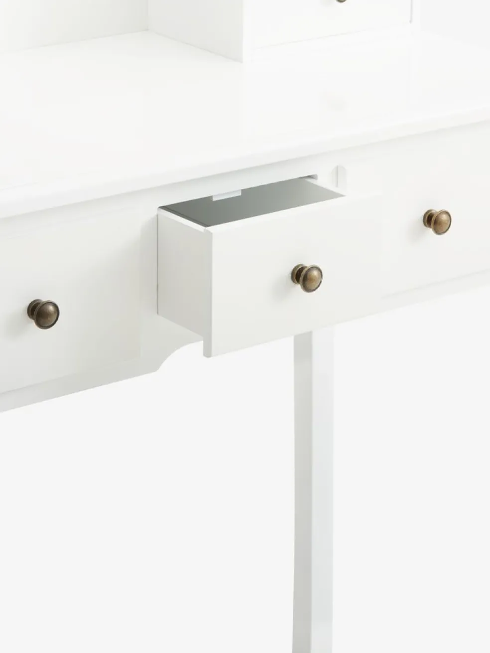MALLINGCoiffeuse MALLING a/miroir 5 tiroirs blanc