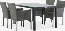 MARIELYST + AIDTMARIELYST L150 table + 4 AIDT chaises gris