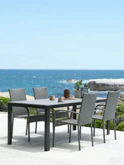 MARIELYST + GUDHJEMMARIELYST L205 table + 4 GUDHJEM chaises gris
