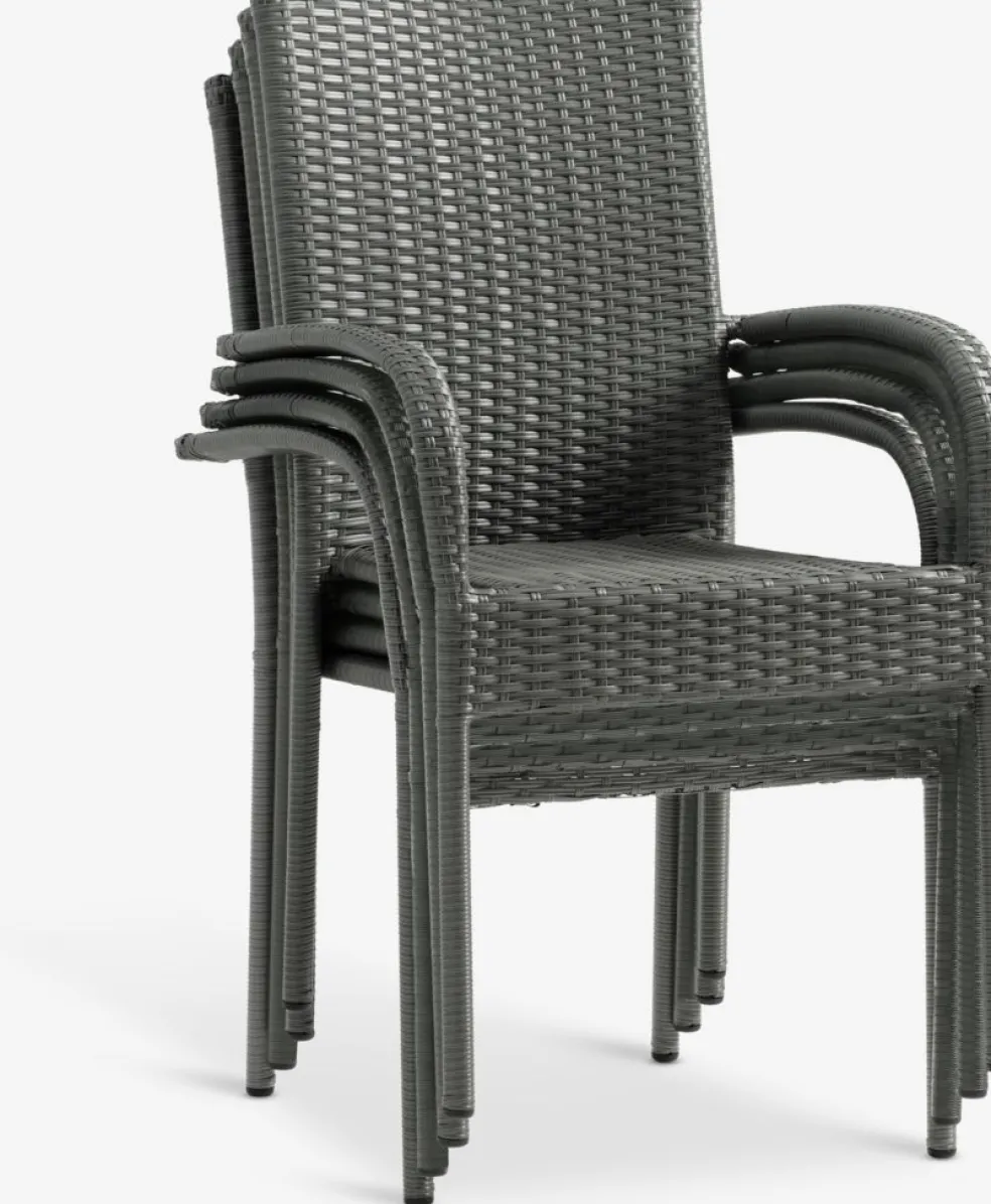 MARIELYST + GUDHJEMMARIELYST L205 table + 4 GUDHJEM chaises gris