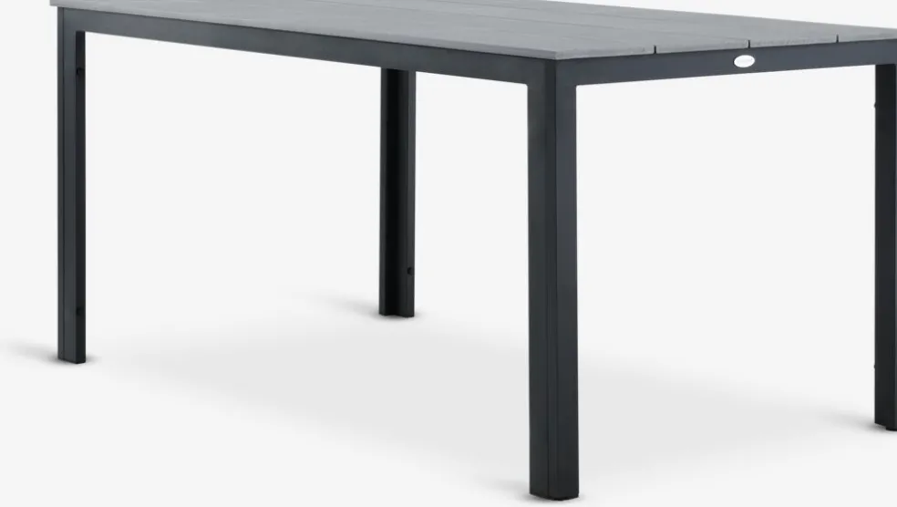 MARIELYST + INGSTRUPMARIELYST L150 table gris + 4 INGSTRUP chaises noir