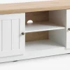 MARKSKELMeuble TV MARKSKEL 2 portes coloris blanc/chêne naturel
